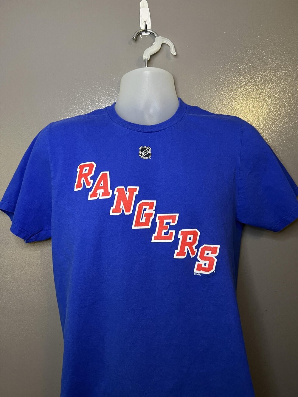 New York Rangers Shirt Mens Medium Blue NHL Hockey Rick Nash 61 Reebok Tee